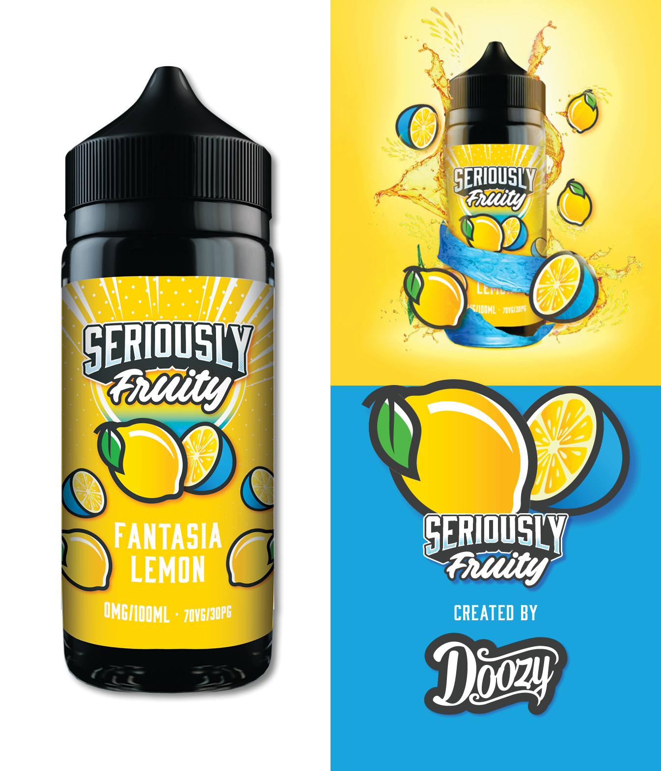 Seriously Fruity Fantasia Lemon E-liquid 100ml Shortfill | Doozy Vape Co